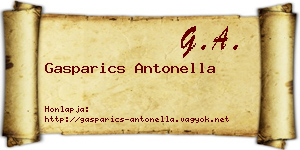 Gasparics Antonella névjegykártya